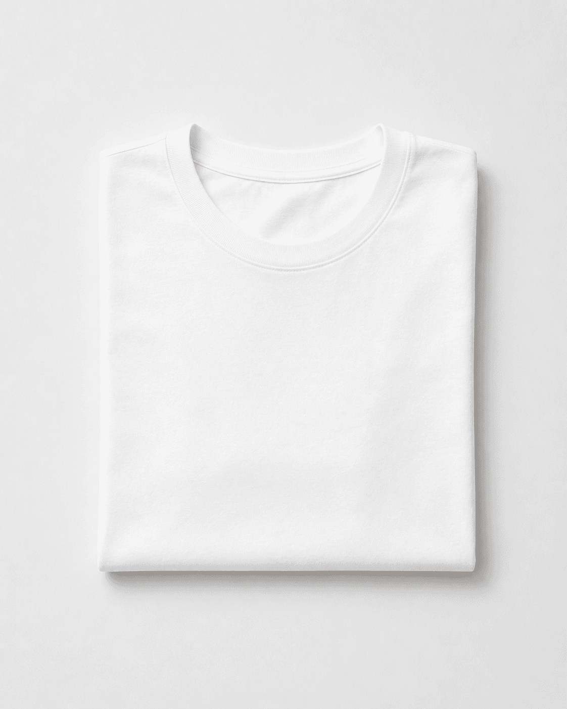 Clean white t-shirt laid flat