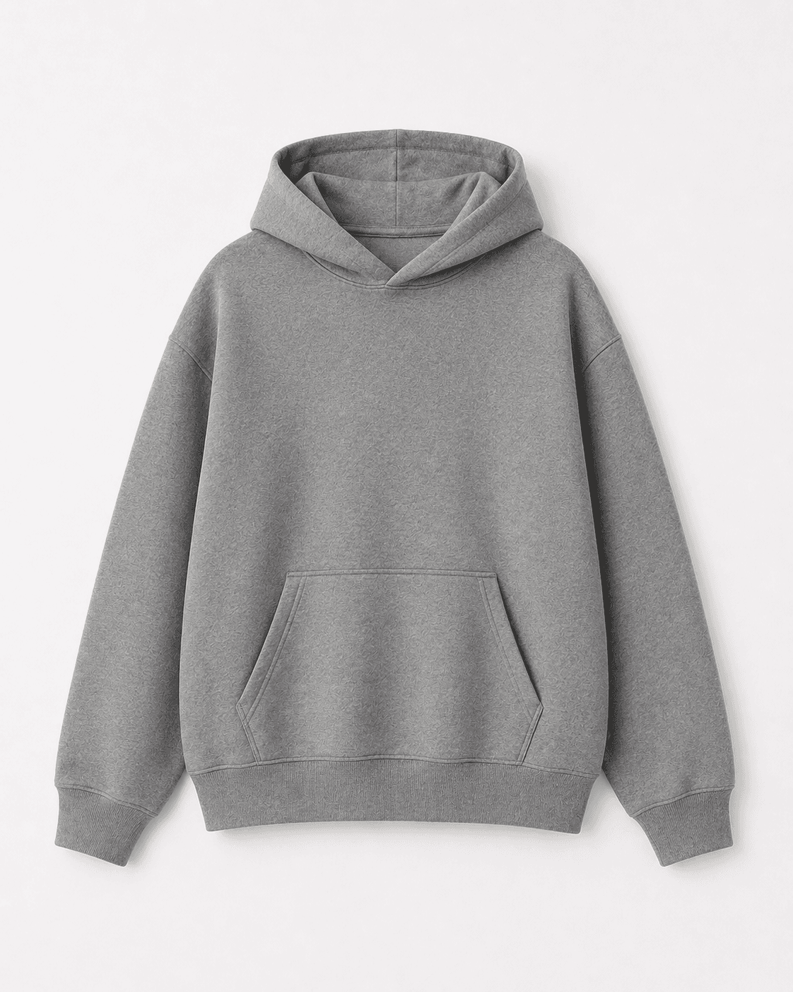 Grey hoodie on model